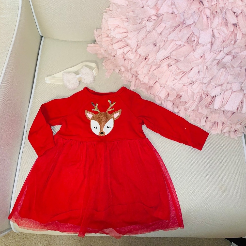 Christmas outfits (2) for baby girl with bows